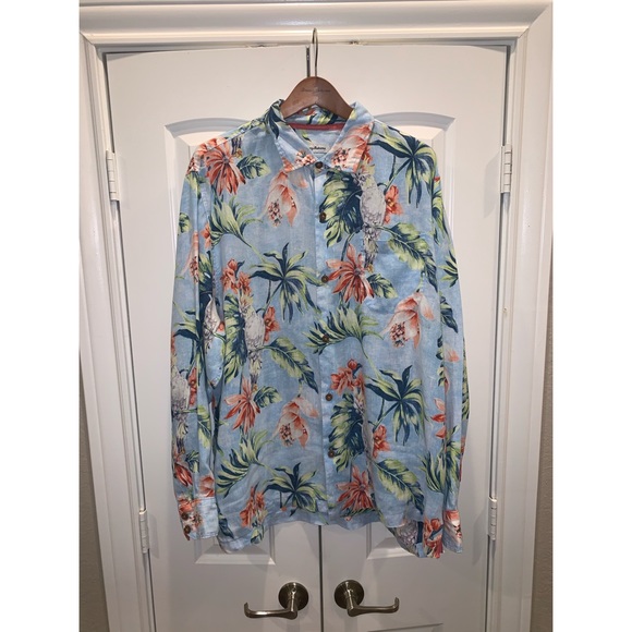 Tommy Bahama Hawaiian Button-Up Camp Shirt - Picture 2 of 7